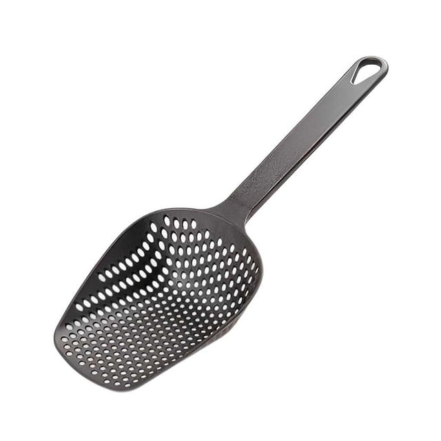 Ounissouiy Colador reutilizable para cubitos de hielo, coladores de piedras, herramienta de barra de refrigeración, palas para cocinar con agua, Cocina y Comedor Negro