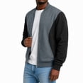 thumbnail image 3 of Mens Lightweight Jacket Casual Bomber Jacket Color Block Varsity Coat Full Zip Fall Winter Spring Jacket, 3 of 5