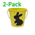 thumbnail image 2 of BiFandian 2-Pack Metal Easter Buckets with Handle, Bunny Decoration Candy Storage Pail, Ideal for Easter Basket Stuffers, Eggs and Candies, 2 of 7