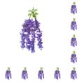 thumbnail image 2 of Ounissouiy ABS Durabilidad de larga duración Flor artificial para interior o exterior Flores artificiales Decoración Wisteria Boda púrpura 1 púrpura 1 paquete 10piezas, 2 of 3