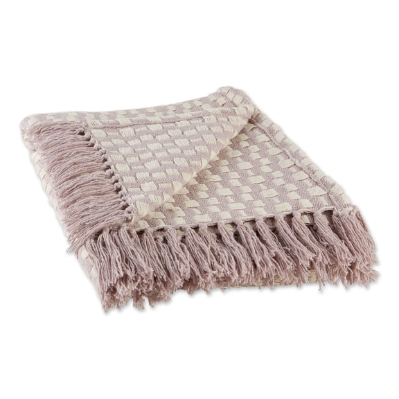 Dusty Lilac Urban Check Throw