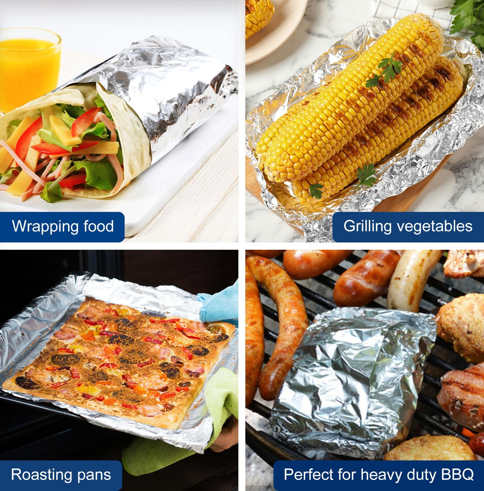 12"x 1000' Heavy Duty Aluminum Foil Roll ,1000 Feet Industrial Size,Strength Tin Foil Wrap for Cooking,1Roll