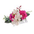 thumbnail image 4 of XASZHN Flower Hair Side Combs Slide Clips Floral Bows Hairpins Women Hot Pink_005 One Size, 4 of 6