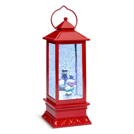 Best Choice Products Pre-Lit Battery Operated Glitter Snow Globe Christmas Lantern Holiday Decoration with (Best Snow Globes In The World)
