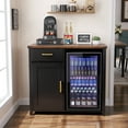 thumbnail image 5 of Coffee Bar with Mini Fridge Space, Mini Fridge Cabinet Stand for Dorm, Kitchen or Office, 5 of 7