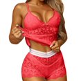 thumbnail image 1 of FhsagQ Lingerie pour Femmes Résille Femmes Mode Imprimé Lingerie en Maille Lingerie en Dentelle Ensemble Trois Pièces Shorts sous-Vêtements Lingerie pour Femmes Justaucorps Lingerie pour Femmes Ensemble Rouge TG, 1 of 9