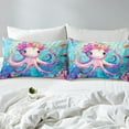thumbnail image 4 of Erosebridal Teen Flower Octopus Sheet Set Twin,Cartoon Sealife Bedding Sets Twin Size,Marine Room Decorative,Breathable,3pcs, 4 of 7