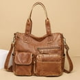 thumbnail image 1 of Bolso de hombro Hugo marrón con múltiples bolsillos para mujer, 1 of 10
