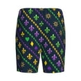 thumbnail image 5 of Naloa Mardi Gras Strings of Beads Men's Short Pajama Pants, Lounge Comfort Shorts with Elasticized Waistband and Side Pockets - 3X-Large, 5 of 9