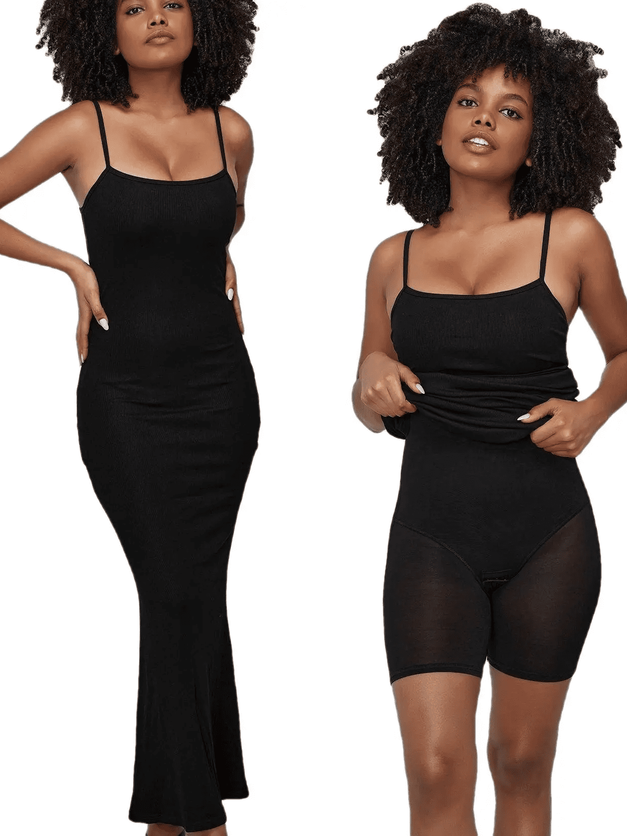 Sveltors Women Wedding Guest Shapewear Dresses Buit in Bra Layered Formal Spaghetti Strap