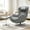 Ash Grey, variant on Nouhaus Heated Classic Massage Chair Full Body and Spot Massaging Recliner with Ottoman, Bluetooth Speaker, in-Chair Charger Mellow Sand