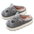 thumbnail image 4 of NOLDARES Toddler Kids Cute Cartoon Slippers Boys Winter Warm Fuzzy Bedroom House Shoes(Grey,9.5-10 Years), 4 of 7