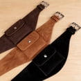 thumbnail image 3 of Slccxzc Retro Suede Waist Bag Anti-Theft Belt Bag with Adjustable Strap Lightweight Bum Bag for Travel Daily Commute Sports Hiking, 3 of 7