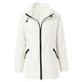 thumbnail image 2 of Vedolay Womens Jackets Womens Basic Solid Color Button Down Casual Jacket With Pockets,White L, 2 of 4