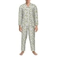 thumbnail image 3 of Naloa Ducky Men’s Pajamas Set - Long Sleeve Button Down Sleep Shirt and Pajama Bottoms Sleepwear Set-Small, 3 of 7
