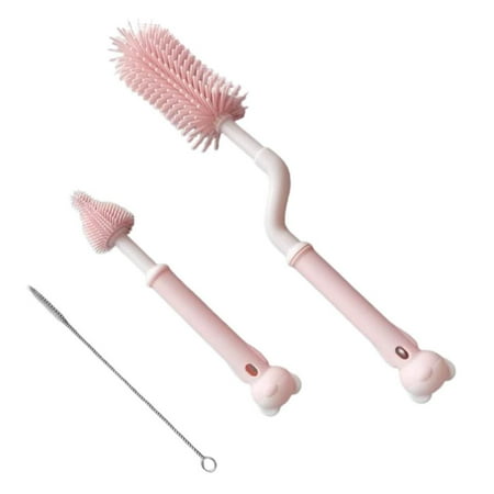 

Gecorid Silicone Bottle Brush 3 Pcs Soft Cleaning Brush Kid Bottle Brush Cleaner Water Bottle Brush Cleaner Brush For Glassware Vacuum Sports Bottle&Vases first-rate