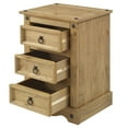 thumbnail image 3 of Bridge Brazil Wood Nighstand 3 Drawers Corona | Furniture Dash Antique brown color., 3 of 5