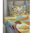 thumbnail image 2 of Ambesonne Colorful Fitted & Top Sheet Set with Shams, Nature Beasts Hippo, Multicolor, 2 of 4