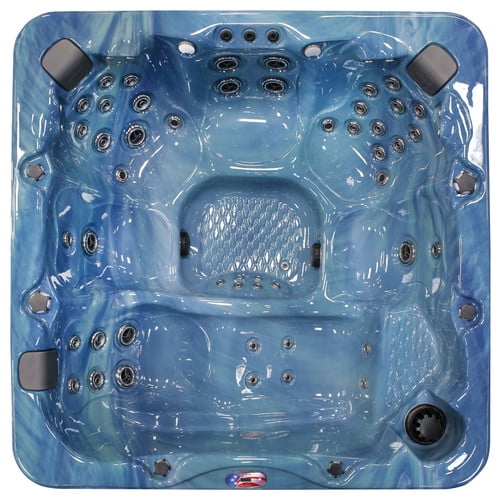 6-Person 56-Jet Lounger Spa with Bluetooth Stereo System, Subwoofer and Backlit LED... by Lloyds Material Supply