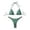 a-171Green36, variant on Womens Triangle Halter Neck Solid Color Metal Chain Decor Two Piece Bikini Set String Bikini Top High Cut Bikini Bottom Basic Swim Suit For Beach Party Classic Swimwear M
