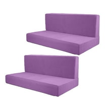 funtasica 2Pcs RV Seat Covers Camper Cushion Covers Easy Fitted Comfort Camper Cushion Slipcovers Sofa Furniture Protector for Trailers violet