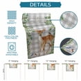 thumbnail image 6 of Spring Botanical Table Runner - 120 Inch Long Green Leaves Deers Birds Flowers Gray Plaid Cotton and Linen Blended Dress Scarves Farmhouse Table Runner for Kitchen Dining, Coffee Table, 13" x 120", 6 of 8