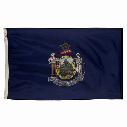 3x5' POLYWAVEZ MAINE POLY II FLAG CH&G