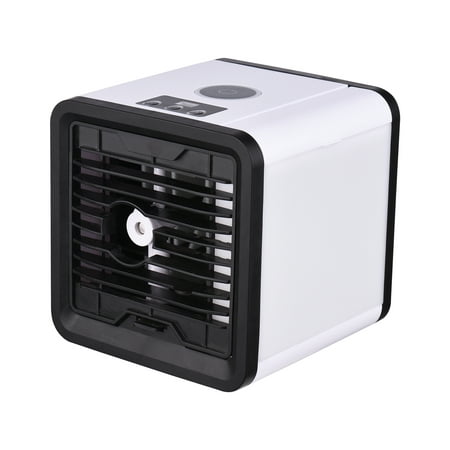 

Aibecy Evaporative Portable Cooling Fan Mini Air Conditioner Fan Desktop Air Cooler Humidifier with 3 Wind Speeds Water Sink LED Light for Home Office Outdoor Use