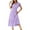 Purple, variant on ZZwxWA Womens 2025 Floral Boho Dress Wrap V Neck Short Sleeve Belted Ruffle Hem A-Line Flowy Maxi Dresses Solid Formal Sundress Holiday Gift