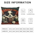 thumbnail image 5 of JEUXUS Herding Sheep Dog Plush Pillowcase with Zipper Closure White, 5 of 5