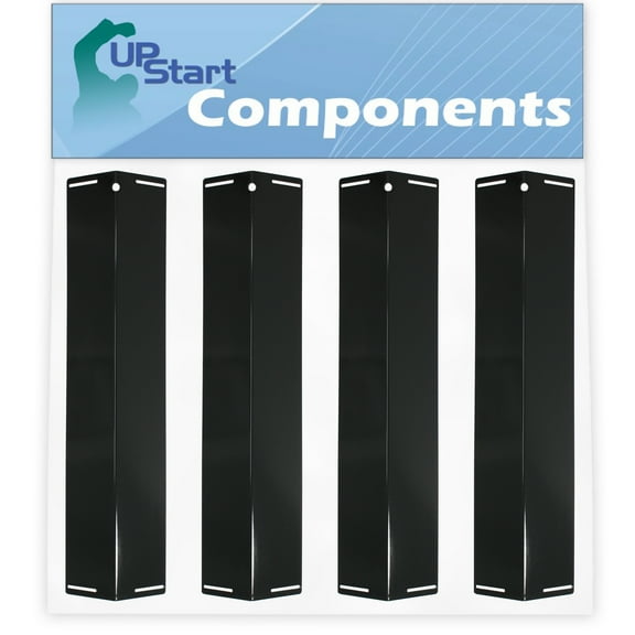 4-Pack BBQ Grill Heat Shield Plate Tent Replacement Parts for Smoke Canyon GR2034205-SC-00 - Compatible Barbeque Porcelain Steel Flame Tamer, Flavorizer Bar, Vaporizer Bar, Burner Cover 16 1/2"