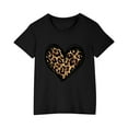 thumbnail image 2 of OKSALE Boys Girls Novelty T Shirts Cute Leopard Heart Graphic Tees Ultra Soft Cotton Tops Casual Short Sleeve T-Shirt Kids Summer Tee Shirts, 2 of 4