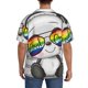 thumbnail image 3 of Balery Panda with Sun glasses Camisa Casual de Manga Corta con Botones para Hombre, Texturizada, Estilo Cubano, para Playa, Verano-4X-Large, 3 of 5