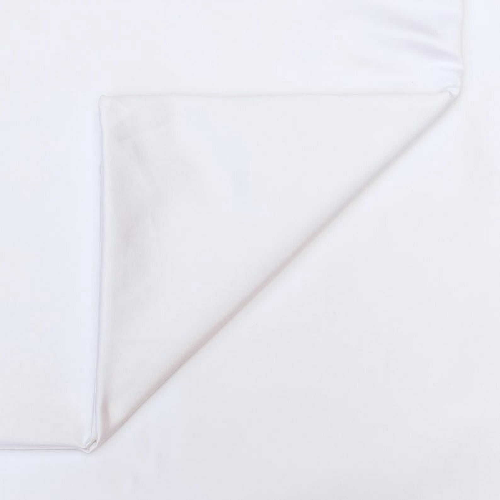 Fabric Mart Direct Off White Heavy Satin Fabric by the Yard, 54 inches or 137 cm Width White Satin Fabric, 1 Yard Solid Satin Upholstery Fabric For Curtains, Pillows