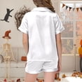 thumbnail image 4 of JAJAHO Girls Pajamas Merry Christmas Holiday Satin Sleepwear Short Sleeve 2 Piece Set Sizes 2-13Y, 4 of 6
