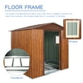 thumbnail image 3 of Royard Oaktree 6x5 FT Outdoor Storage Shed Woodgrain Metal Garden Shed w/Air Vent & Sliding Door Waterproof Patio Tools Shed Storage House for Backyard Lawn, with Window, 3 of 6