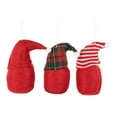 thumbnail image 6 of Northlight Plush Gnomes Christmas Ornaments with Striped, Plaid and Snowflake Hats - 4.5", 6 of 6