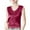 Red, variant on hotojiny Womens Silk Satin Tank Tops Mesh V Neck Casual Sleeveless Camisole Blouses Summer Basic Embroidery Shirt