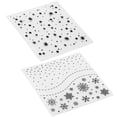 thumbnail image 1 of Templates , 2Pcs Embossing Folder Plastic Paper Craft Tool Snowflake Pattern  For DIY Scrapbooking, 1 of 8