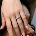 thumbnail image 3 of ANGARA Natural Shared Prong Sapphire and Diamond Half Eternity Ring in 14K Yellow Gold for Women (Size-3.1mm) | September Birthstone, Anniversary, Jewelry Gift for Women | Natural Blue Sapphire Ring, 3 of 11