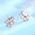 thumbnail image 5 of 14K Rose Gold Over Sterling Silver Paw Earrings with Crystals, 5 of 5