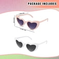 thumbnail image 3 of 12 Pares de Gafas de Sol con Forma de Corazón para Despedida de Soltera Loanzeg, 3 of 8