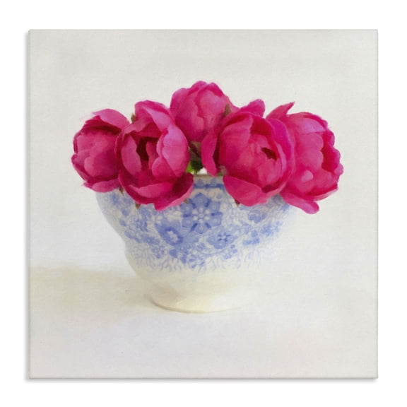 Stupell Industries Traditional Roses in Subtle Vase Canvas Art, 17 x 17, by Graffitee Studios