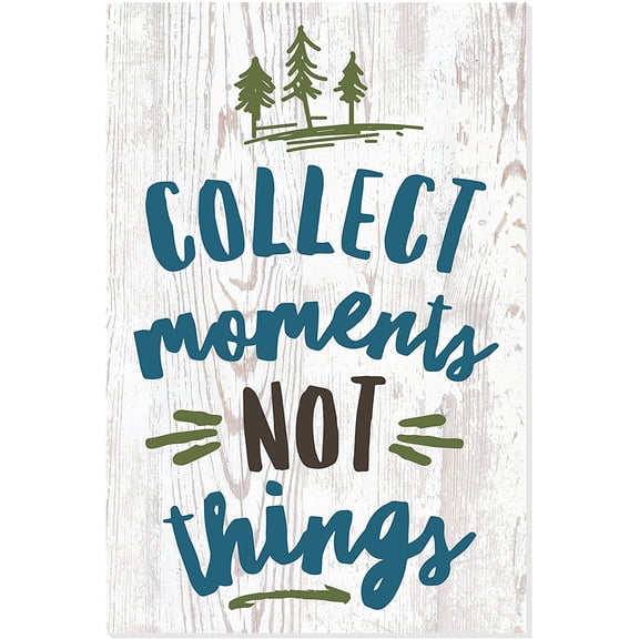 Collect Memories Not Things Rustic Wood Wall Sign 8x12