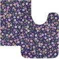 thumbnail image 4 of Coolnut Bohemian Flowers Purple Bathroom Rug Rectangular Bath Mat Non Slip Bath Rugs Absorbent Shaggy Bathmats for Sink Shower 16" x 24" Home Decor, 4 of 7