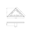 thumbnail image 2 of Dawn® TDA131004 Dawn Series Triangle Shower Drain In Polished Satin, 2 of 2