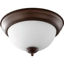2 Light Flush Mount in Bailey Street Home Home Collection Style 11.5 inches Wide By 6 inches High-Oiled Bronze Finish Bailey Street Home