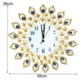 thumbnail image 2 of 15 inch Large 3D Wall Clock Watch Peacock Diamonds Home Living room Bedroom Decorative Clock European Style Creative Gift, 2 of 6