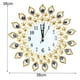 Grand Paon Vintage Diamant Or Horloge Murale Horloge Murale Silencieuse pour Salon Chambre Bureau Décoration de la Maison – image 3 sur 6