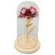 thumbnail image 4 of Cúpula de cristal y rosa roja, rosa en cúpula de cristal que ilumina la rosa eterna, rosa encantada, regalos románticos, resistentes y resistentes, 4 of 8
